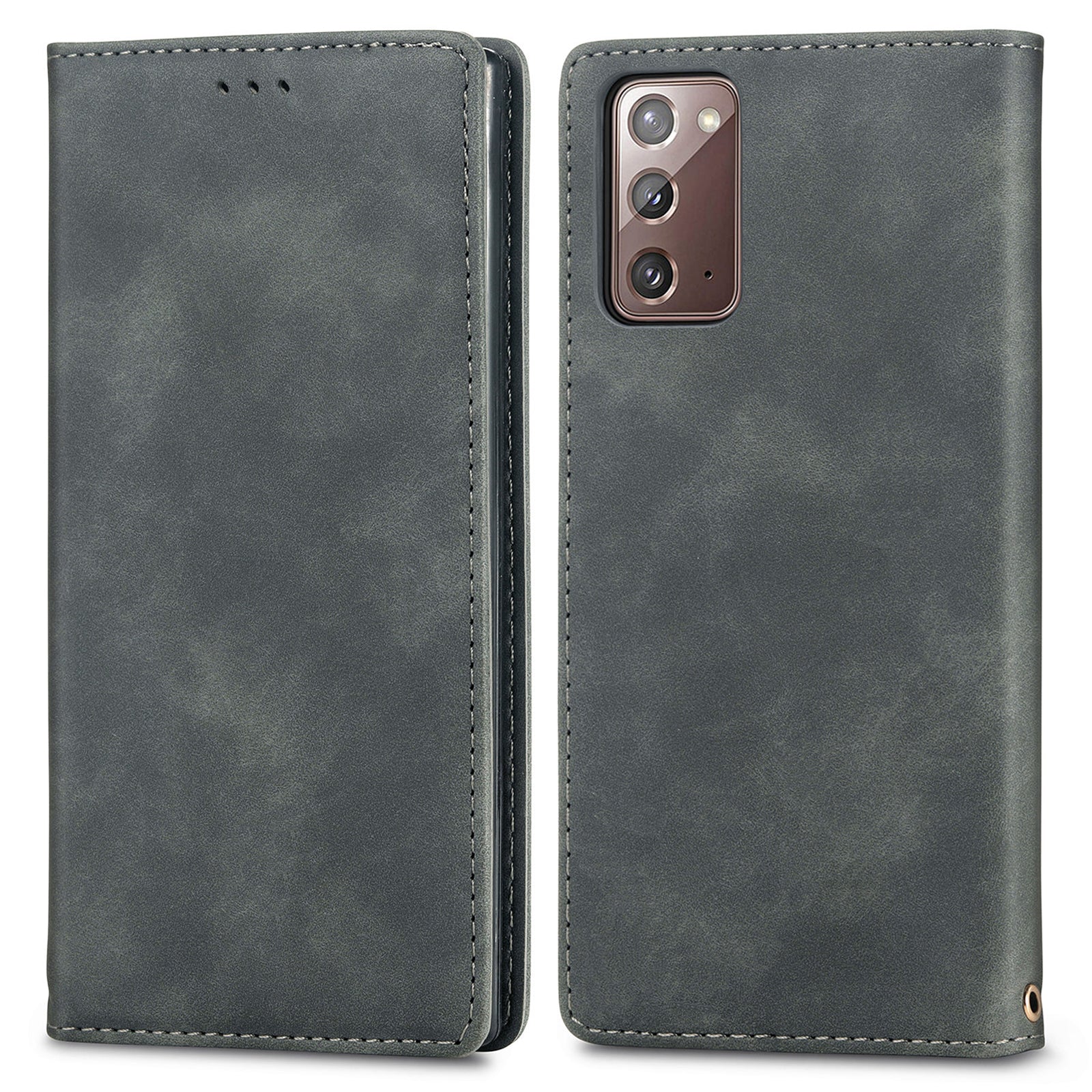PU Leather Protective Phone Case For Samsung Galaxy Note20 5G / Note20 Skin-touch Retro Magnetic Auto Closing Stand Anti-fall Phone Cover Card Holder PU Leather Protective Phone Case For Samsung Galaxy Note20 5G / Note20 Skin-touch Retro Magnetic Auto Closing Stand Anti-fall Phone Cover Card Holder
